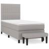  Sommier à lattes de lit et matelas Gris clair 90x190 cm Tissu alsavelo 