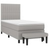  Sommier à lattes de lit et matelas Gris clair 90x190 cm Tissu alsavelo 