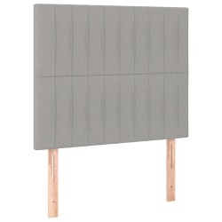  Sommier à lattes de lit et matelas Gris clair 90x190 cm Tissu alsavelo 