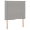  Sommier à lattes de lit et matelas Gris clair 90x190 cm Tissu alsavelo 