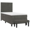  Sommier à lattes de lit et matelas Gris foncé 90x190 cm Velours alsavelo 