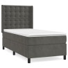  Sommier à lattes de lit et matelas Gris foncé 90x190 cm Velours alsavelo 