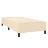  Sommier à lattes de lit matelas et LED Crème 100x200 cm Tissu alsavelo 