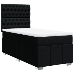  Sommier à lattes de lit et matelas Noir 80x200 cm Tissu alsavelo 