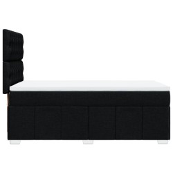  Sommier à lattes de lit et matelas Noir 80x200 cm Tissu alsavelo 