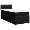  Sommier à lattes de lit et matelas Noir 80x200 cm Tissu alsavelo 