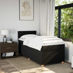  Sommier à lattes de lit et matelas Noir 80x200 cm Tissu alsavelo 