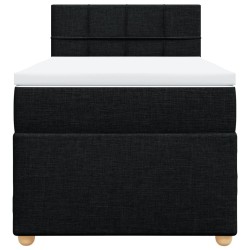  Sommier à lattes de lit et matelas Noir 80x200 cm Tissu alsavelo 