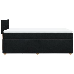  Sommier à lattes de lit et matelas Noir 80x200 cm Tissu alsavelo 
