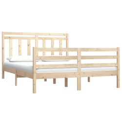  Cadre de lit sans matelas 140x190 cm bois massif alsavelo 