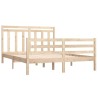  Cadre de lit sans matelas 140x190 cm bois massif alsavelo 