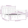  Cadre de lit sans matelas 140x190 cm bois massif alsavelo 