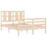  Cadre de lit sans matelas 140x190 cm bois massif alsavelo 