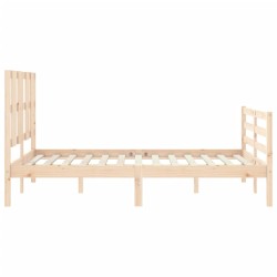  Cadre de lit sans matelas 140x190 cm bois massif alsavelo 