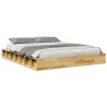  Cadre de lit sans matelas 140x190 cm bois massif de chêne alsavelo 