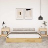 Cadre de lit sans matelas 140x190 cm bois massif de chêne alsavelo 