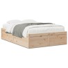  Cadre de lit sans matelas 135x190 cm bois de pin massif alsavelo 