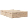 Cadre de lit sans matelas 135x190 cm bois de pin massif alsavelo 