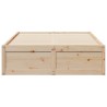  Cadre de lit sans matelas 135x190 cm bois de pin massif alsavelo 