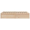  Cadre de lit sans matelas 135x190 cm bois de pin massif alsavelo 