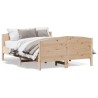  Cadre de lit sans matelas 140x190 cm bois de pin massif alsavelo 