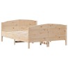 Cadre de lit sans matelas 140x190 cm bois de pin massif alsavelo 