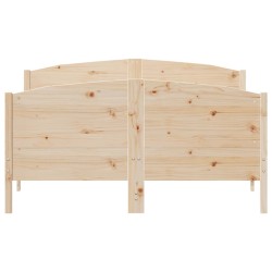  Cadre de lit sans matelas 140x190 cm bois de pin massif alsavelo 