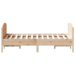  Cadre de lit sans matelas 140x190 cm bois de pin massif alsavelo 
