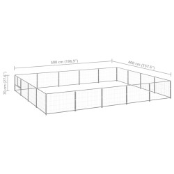  Chenil Argenté 20 m² Acier alsavelo 