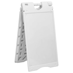  Panneau de trottoir en forme de A gris 45x7x84,5 cm PEHD alsavelo 