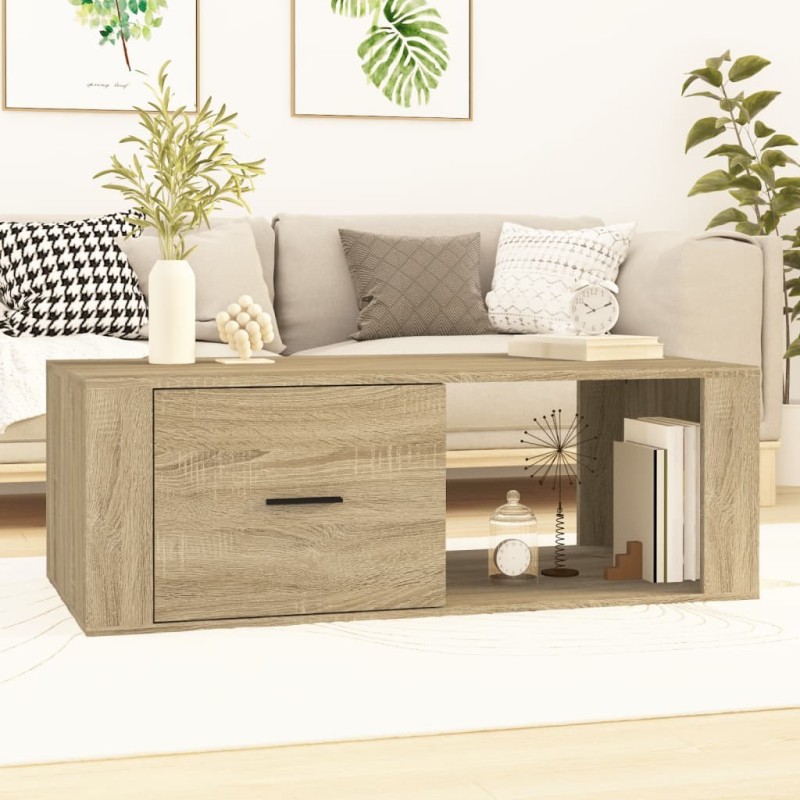Table basse Chêne sonoma 100x50,5x35 cm Bois d'ingénierie alsavelo Table basse Chêne sonoma 100x50,5x35 cm Bois d'ingénierie alsavelo