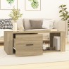  Table basse Chêne sonoma 100x50,5x35 cm Bois d'ingénierie alsavelo 