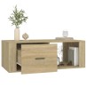  Table basse Chêne sonoma 100x50,5x35 cm Bois d'ingénierie alsavelo 