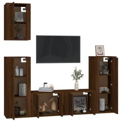 meubles TV 5 pcs Chêne marron Bois d'ingénierie alsavelo 