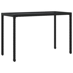  Ensemble à manger de jardin coussins 6pcs noir résine tressée alsavelo 