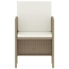  Ensemble à manger de jardin avec coussins 6pcs beige poly rotin alsavelo 
