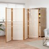  Cloison de séparation 4 panneaux Blanc crème 280x180 cm alsavelo 