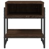  Table basse chêne marron 40x40x45 cm bois d'ingénierie alsavelo 