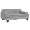  Canapé pour enfants gris clair 70x45x30 cm velours alsavelo 