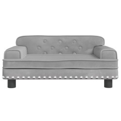  Canapé pour enfants gris clair 70x45x30 cm velours alsavelo 