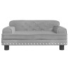  Canapé pour enfants gris clair 70x45x30 cm velours alsavelo 