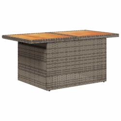 Salon de jardin 5 pcs avec coussins gris résine tressée alsavelo 
