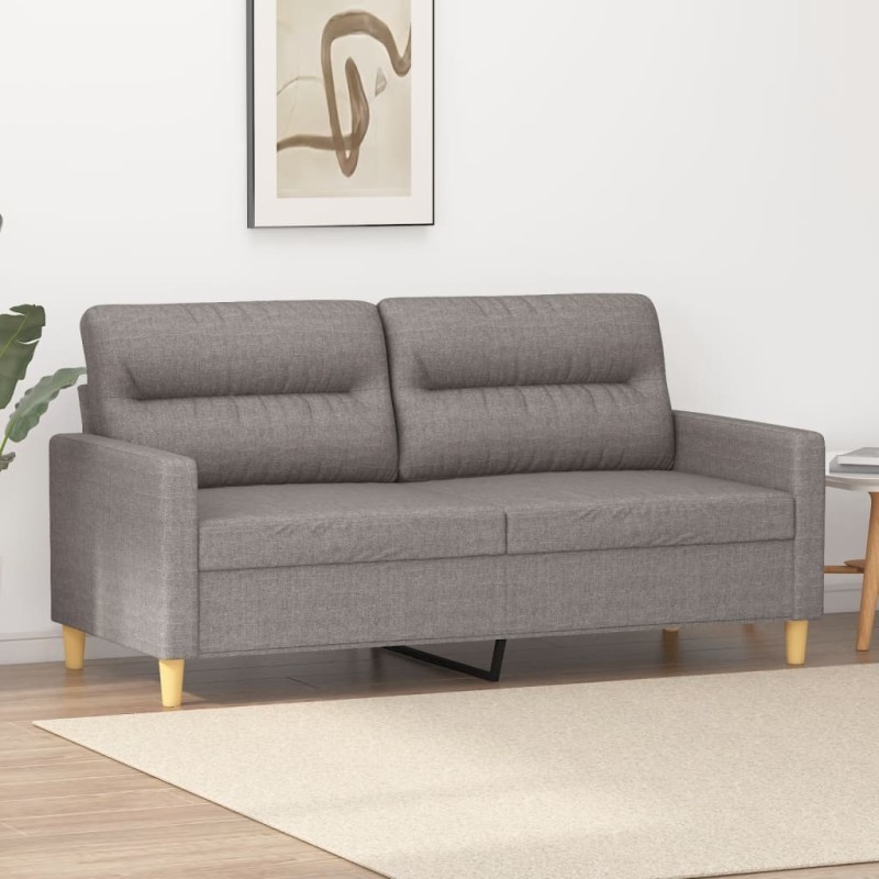  Canapé à 2 places Taupe 140 cm Tissu alsavelo 