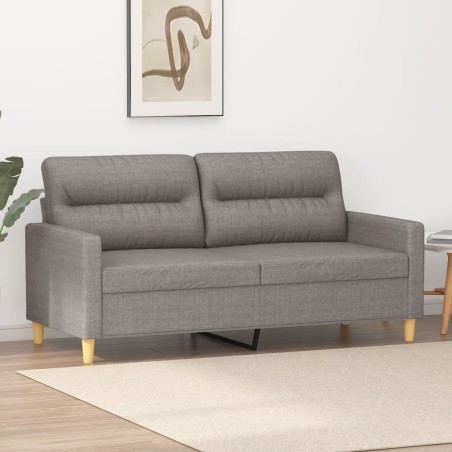  Canapé à 2 places Taupe 140 cm Tissu alsavelo 