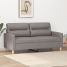  Canapé à 2 places Taupe 140 cm Tissu alsavelo 