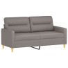  Canapé à 2 places Taupe 140 cm Tissu alsavelo 