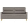  Canapé à 2 places Taupe 140 cm Tissu alsavelo 