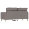  Canapé à 2 places Taupe 140 cm Tissu alsavelo 