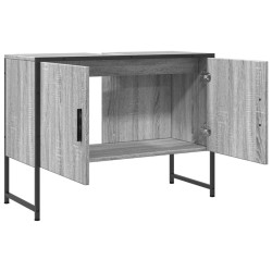  Armoire lavabo de salle de bain sonoma gris bois d'ingénierie alsavelo 