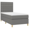  Sommier à lattes de lit et matelas et LED Gris foncé 90x200 cm alsavelo 